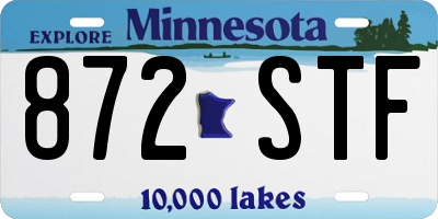 MN license plate 872STF