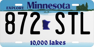 MN license plate 872STL