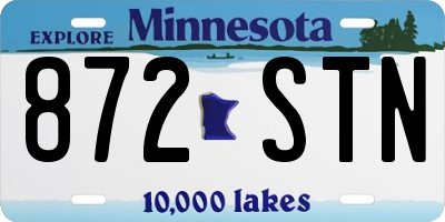 MN license plate 872STN