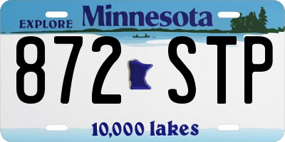 MN license plate 872STP