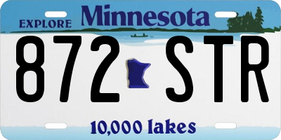 MN license plate 872STR