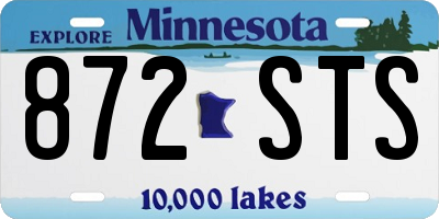 MN license plate 872STS