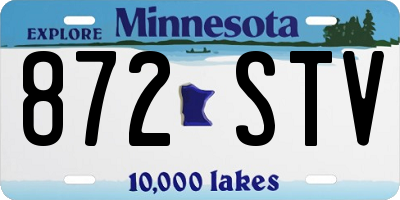 MN license plate 872STV