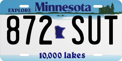 MN license plate 872SUT
