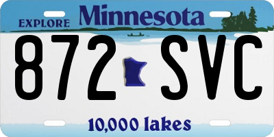 MN license plate 872SVC
