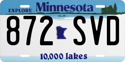 MN license plate 872SVD