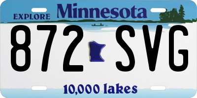 MN license plate 872SVG