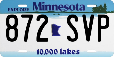 MN license plate 872SVP