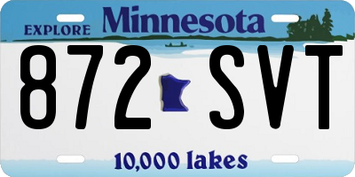 MN license plate 872SVT