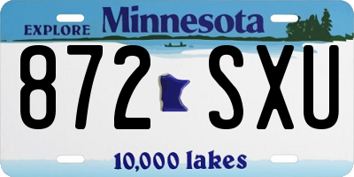 MN license plate 872SXU