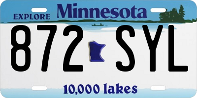 MN license plate 872SYL