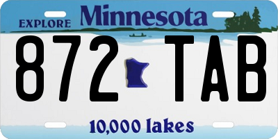 MN license plate 872TAB