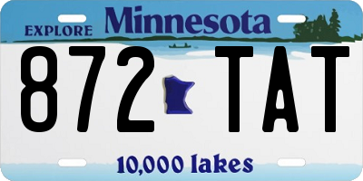 MN license plate 872TAT