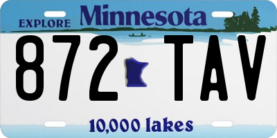 MN license plate 872TAV