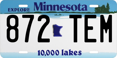 MN license plate 872TEM