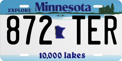 MN license plate 872TER