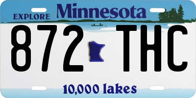 MN license plate 872THC