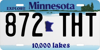 MN license plate 872THT