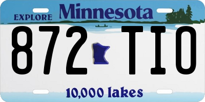 MN license plate 872TIO