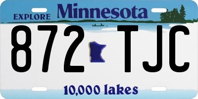 MN license plate 872TJC