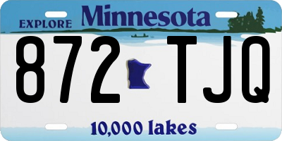 MN license plate 872TJQ