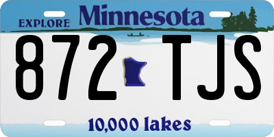 MN license plate 872TJS