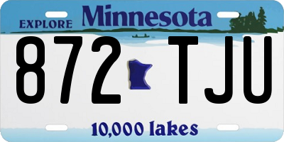 MN license plate 872TJU