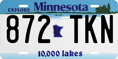 MN license plate 872TKN