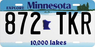 MN license plate 872TKR
