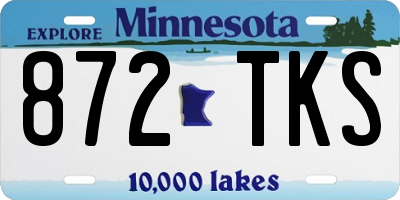 MN license plate 872TKS