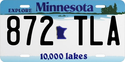 MN license plate 872TLA