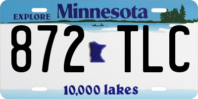 MN license plate 872TLC