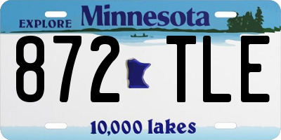 MN license plate 872TLE