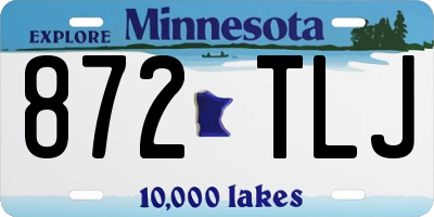 MN license plate 872TLJ