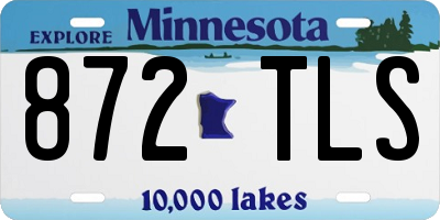 MN license plate 872TLS