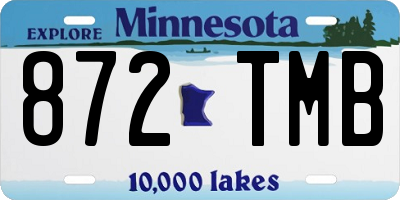 MN license plate 872TMB
