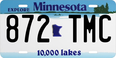 MN license plate 872TMC