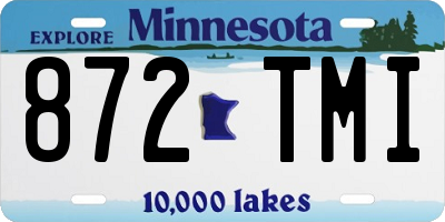 MN license plate 872TMI