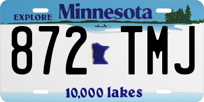 MN license plate 872TMJ