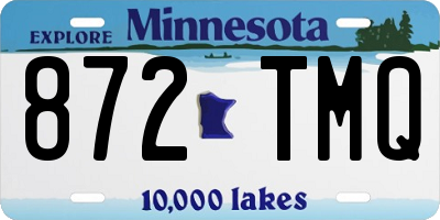 MN license plate 872TMQ