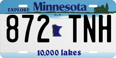 MN license plate 872TNH