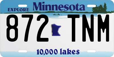 MN license plate 872TNM
