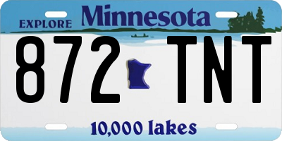 MN license plate 872TNT