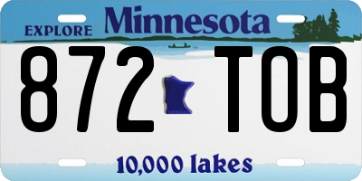 MN license plate 872TOB