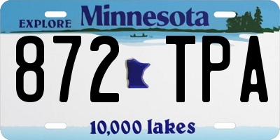 MN license plate 872TPA