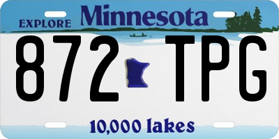 MN license plate 872TPG