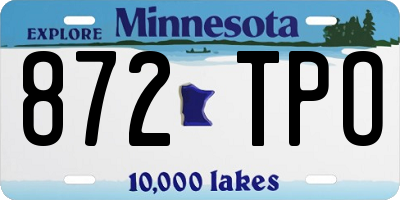 MN license plate 872TPO