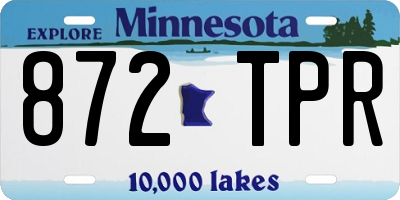 MN license plate 872TPR