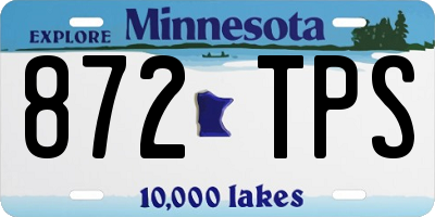 MN license plate 872TPS
