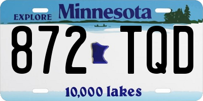 MN license plate 872TQD